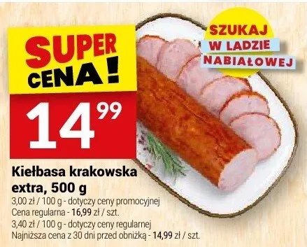 Kiełbasa krakowska extra Białecki promocja w Twój Market