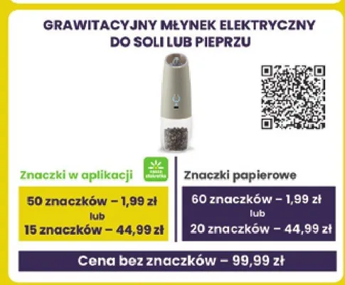 Grawitacyjny młynek elektryczny do soli Stokrotka promocja w Stokrotka