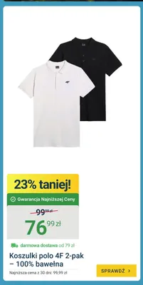 Koszulki polo 4F 2-pak 100% bawełna promocja w ERLI