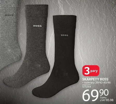 Skarpety BOSS, rozmiary 39/42-43/46 promocja w Selgros
