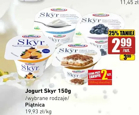 Jogurt Skyr z truskawkami Piątnica promocja w API Market