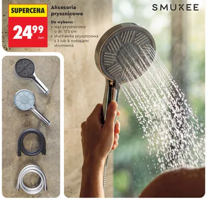 Wąż prysznicowy Smukee dł. 175 cm promocja w Biedronka