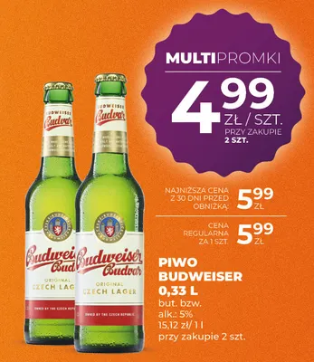 Piwo Budweiser promocja w Duży Ben