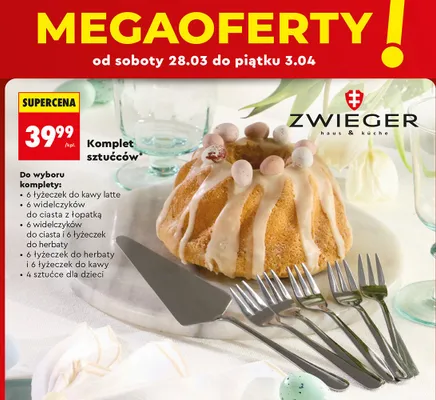 Komplet sztućców, różne rodzaje promocja w Biedronka