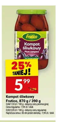 Kompot śliwkowy Frutico promocja w Twój Market