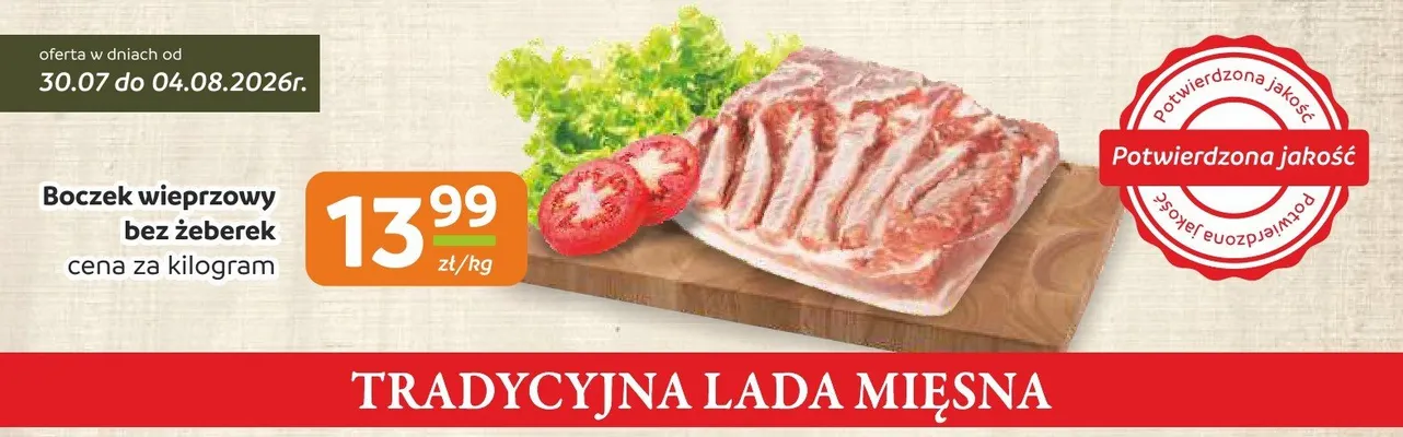 Boczek wieprzowy bez żeberek promocja w Gama