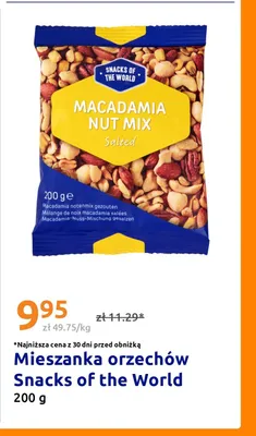 Mieszanka orzechów Snacks of the World Macadamia Nut Mix Salted promocja w Action