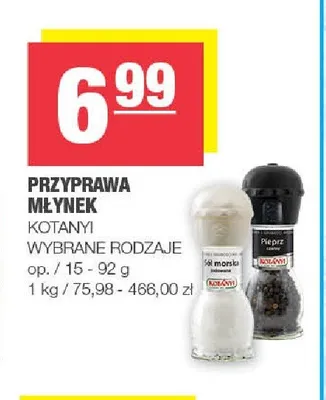 Przyprawa młynek Kotanyi promocja w SPAR