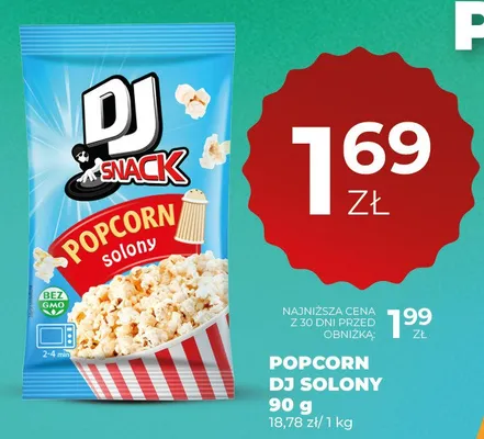 Popcorn solony DJ Snack promocja w Duży Ben