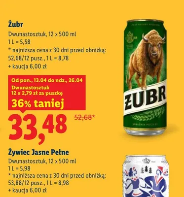 Piwo Kustosz jasne pełne promocja w Lidl