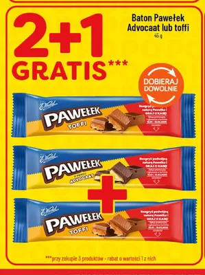 Baton E.Wedel Pawełek Toffi promocja w POLOmarket
