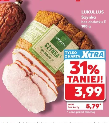 Szynka bez dodatku E Lukullus promocja w Kaufland