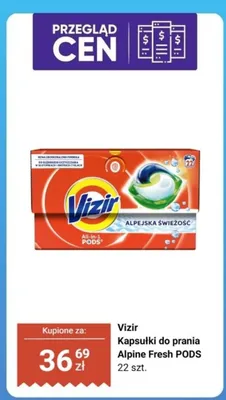 Kapsułki do prania Alpine Fresh PODS promocja w Biedronka