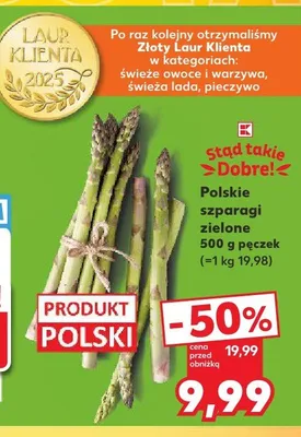 Szparagi zielone polskie promocja w Kaufland