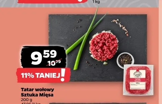Tatar wołowy Sztuka Mięsa promocja w Netto