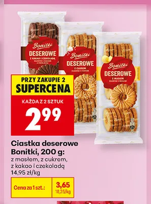 Ciastka deserowe Bonitki z masłem promocja w Biedronka