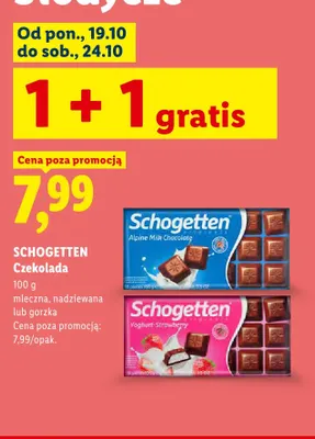 Czekolada nadziewana Schogetten promocja w Lidl