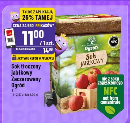 Sok tłoczony jabłkowy zaczarowany Ogród promocja w POLOmarket