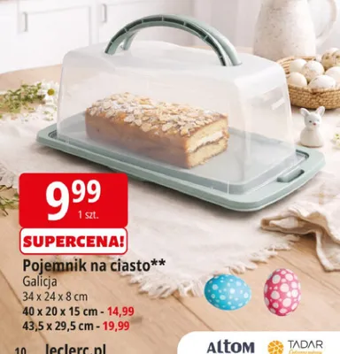 Pojemnik na ciasto promocja w Leclerc
