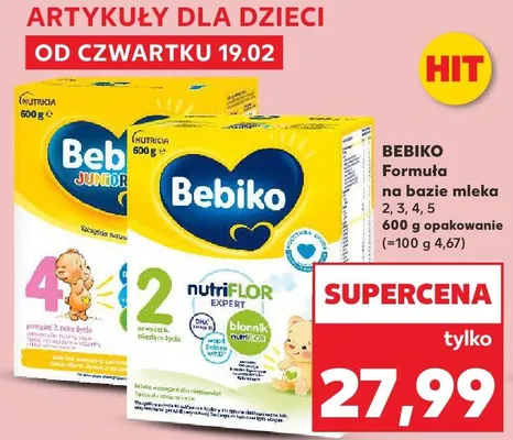 Formula na bazie mleka 2, 3, 4, 5 promocja w Kaufland