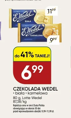 Czekolada E.Wedel karmelowa promocja w Chata Polska