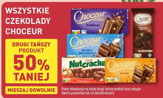 Czekolada wszystkie rodzaje promocja w Aldi