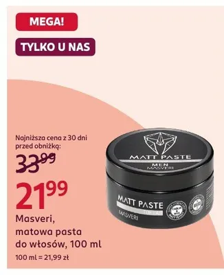 Matowa pasta do włosów promocja w Rossmann