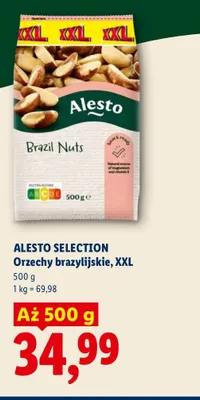 Orzechy brazylijskie XXL Alesto Selection promocja w Lidl