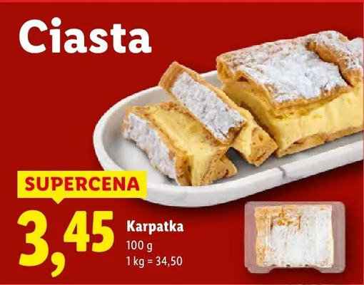 Ciasto karpatka promocja w Lidl