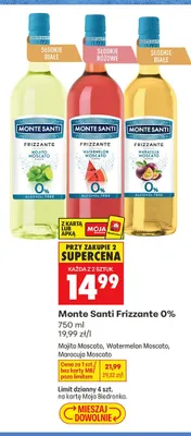 Wino bezalkoholowe Monte Santi Frizzante Mojito Moscato promocja w Biedronka