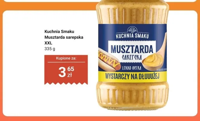 Musztarda sarepska Kuchnia Smaku XXL promocja w Dino
