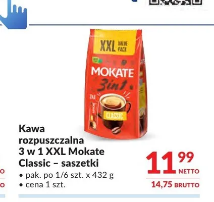 Kawa rozpuszczalna 3 w 1 Mokate Classic promocja w Makro