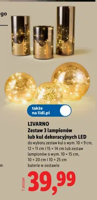 Zestaw 3 lampionów LED Livarno promocja w Lidl