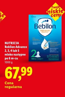 Bebilon Advance 4 mleko następne po 6 m-cu promocja w Lidl