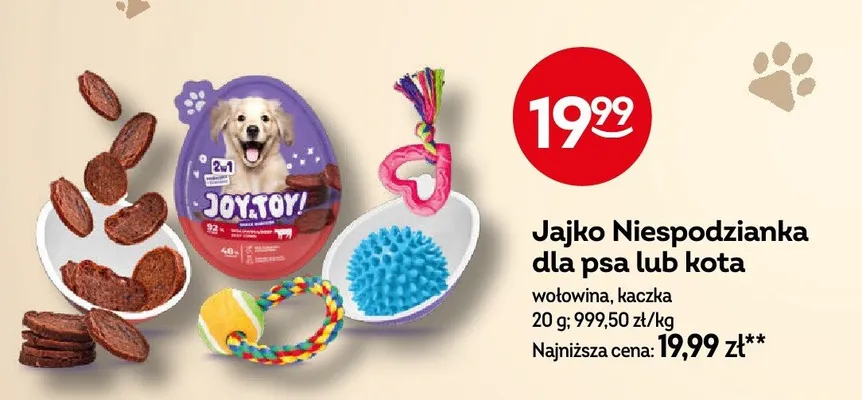 Jajko Niespodzianka dla psa lub kota kaczka JoyToy! promocja w Żabka