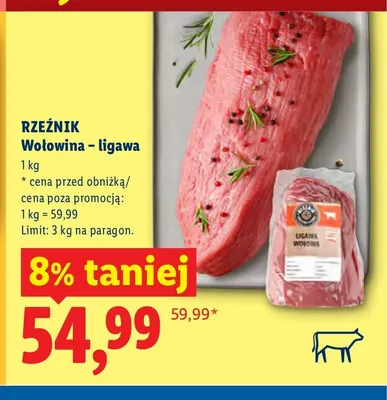 Wołowina - ligawa Rzeźnik promocja w Lidl