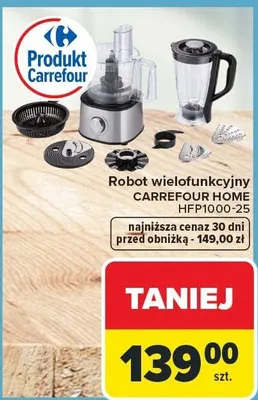 Robot wielofunkcyjny CARREFOUR HOME HFP1000-25 promocja w Carrefour