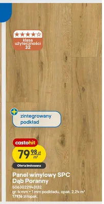 Panel winylowy Spc Dąb Poranny promocja w Castorama