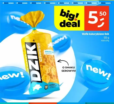 Wafle kukurydziane Dzik o smaku serowym promocja w Dealz