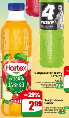 Sok jabłkowy Hortex promocja w Dino