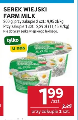 Serek wiejski Farm Milk promocja w Stokrotka