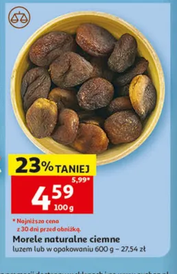 Morele naturalne ciemne promocja w Auchan