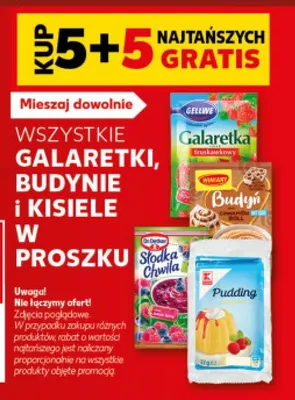 Galaretki, budynie i kisiele w proszku promocja w Kaufland