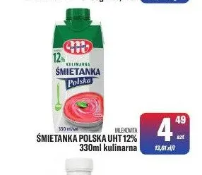 Śmietanka Polska UHT 12% kulinarna promocja w Tomi Markt