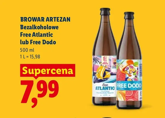 Piwo bezalkoholowe Browar Artezan Atlantic promocja w Lidl