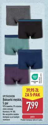 Bokserki męskie 5-pak UP2Fashion promocja w Aldi