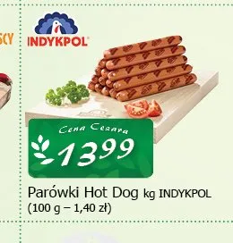 Parówki Hot Dog Indykpol promocja w CEZAR Delikatesy