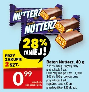 Baton Nutterz, 40g promocja w Twój Market