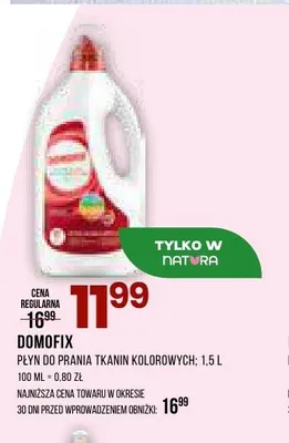 Płyn do prania tkanin kolorowych Domofix promocja w Drogerie Natura