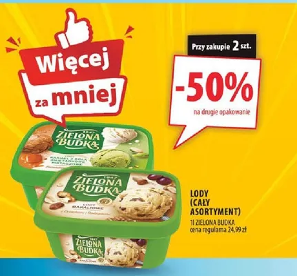 Lody Zielona Budka Bakaliowe promocja w Arhelan